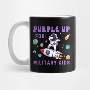 Purple Up For Military Kids Astronaut Mug